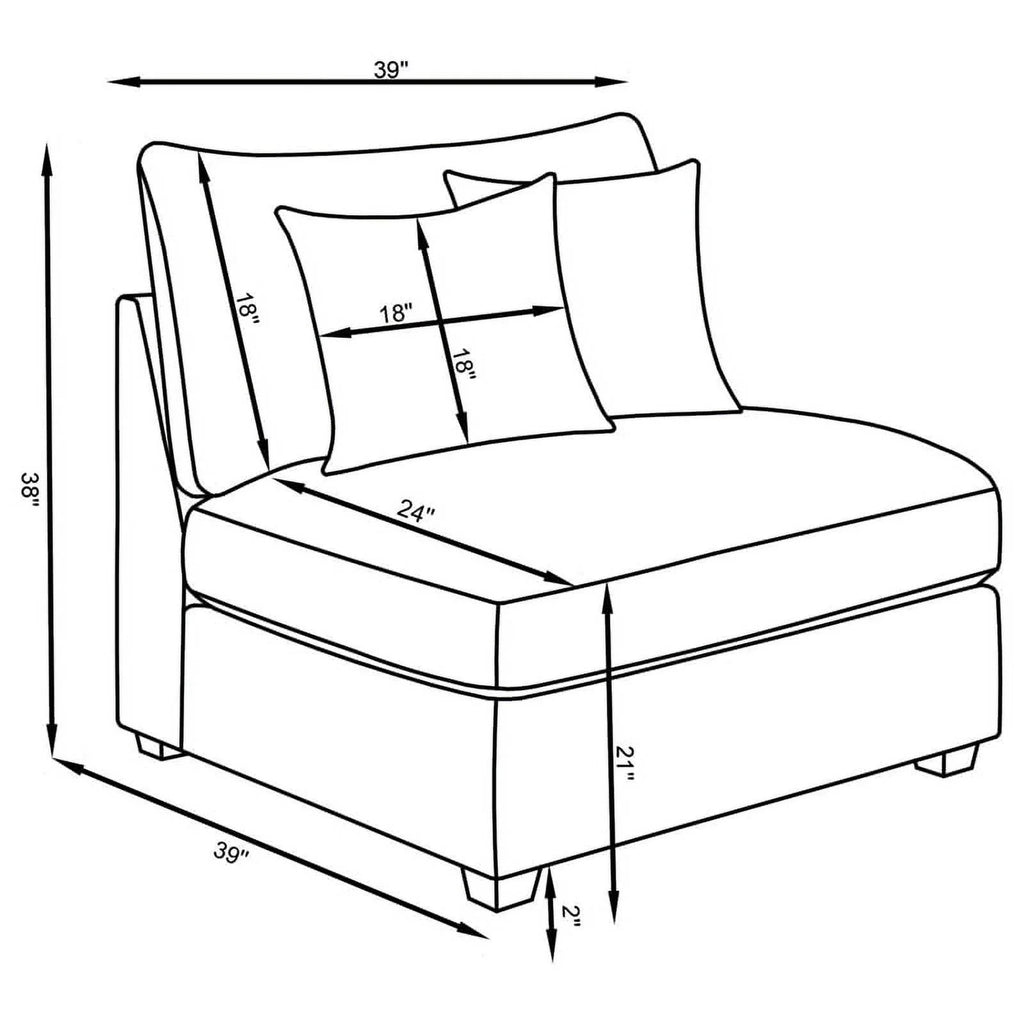 Gray 6-piece Fabric Upholstered Modular Sectional H4183