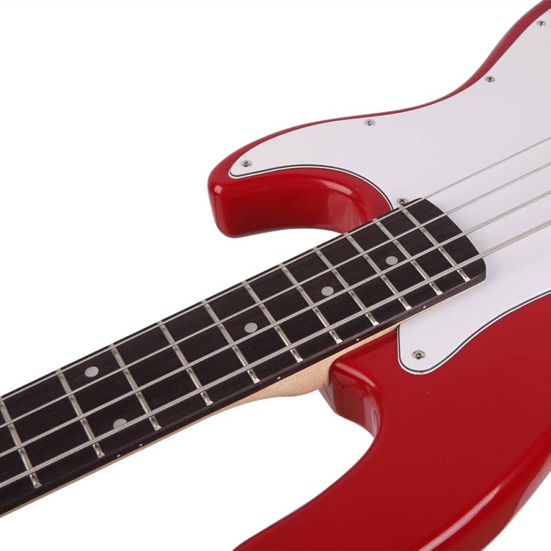 Red Electric Bass Guitar with 20W Amplifier D1810