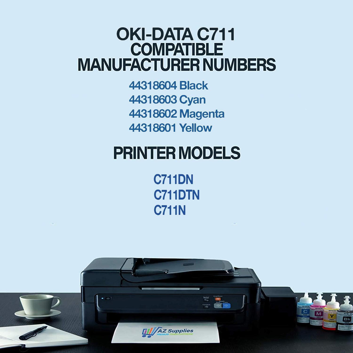 Compatible Toner Cartridge 4-Packs for Okidata Oki C711 S92241