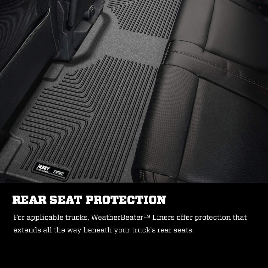 Black 2nd Seat Full Coverage Floor Liner for 2009-2014 Ford F-150 SuperCrew Cab V844