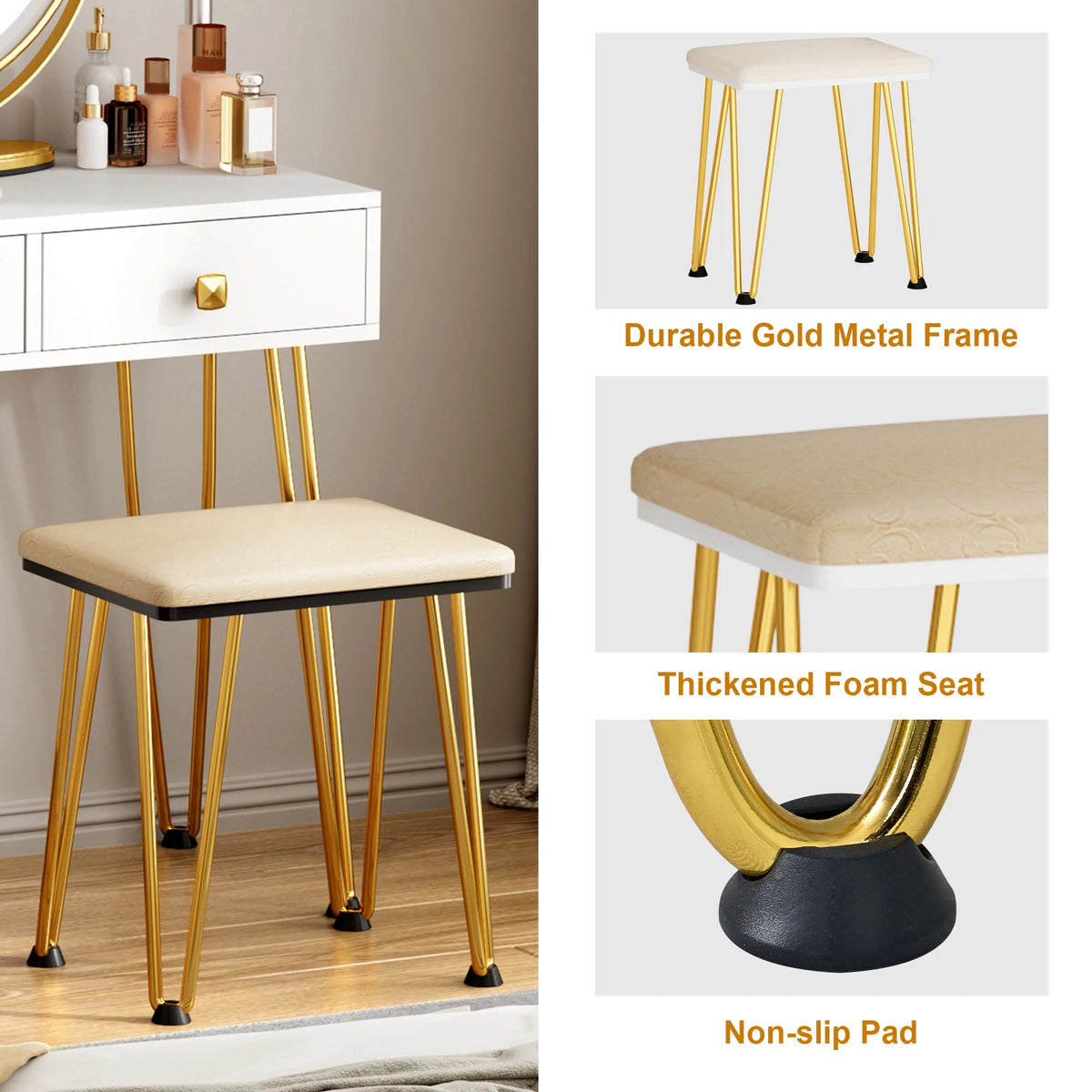 White Dressing Table with Mirror A911221