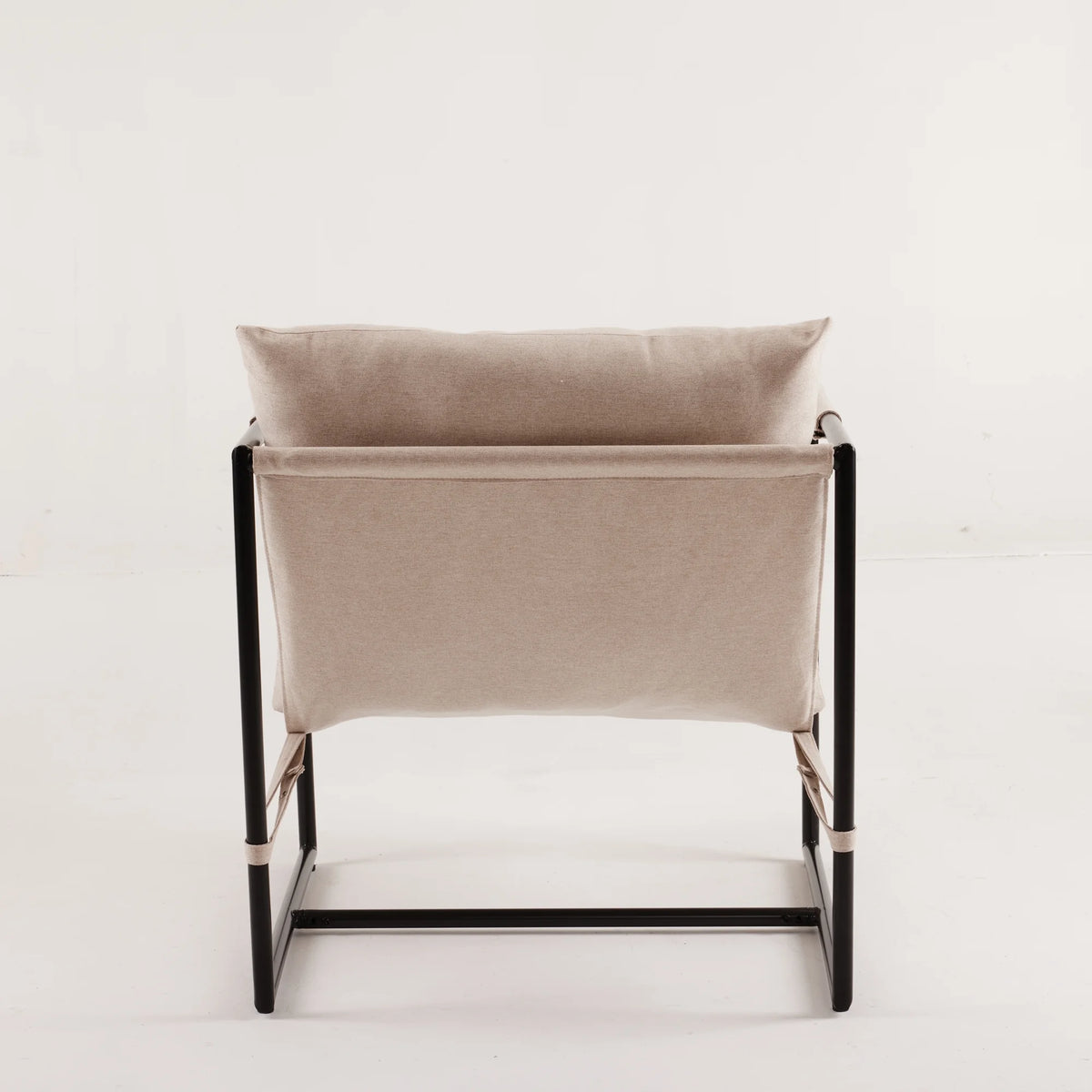 Wheat Yellow Metal Sling Accent Chairs Set of 2 K6482