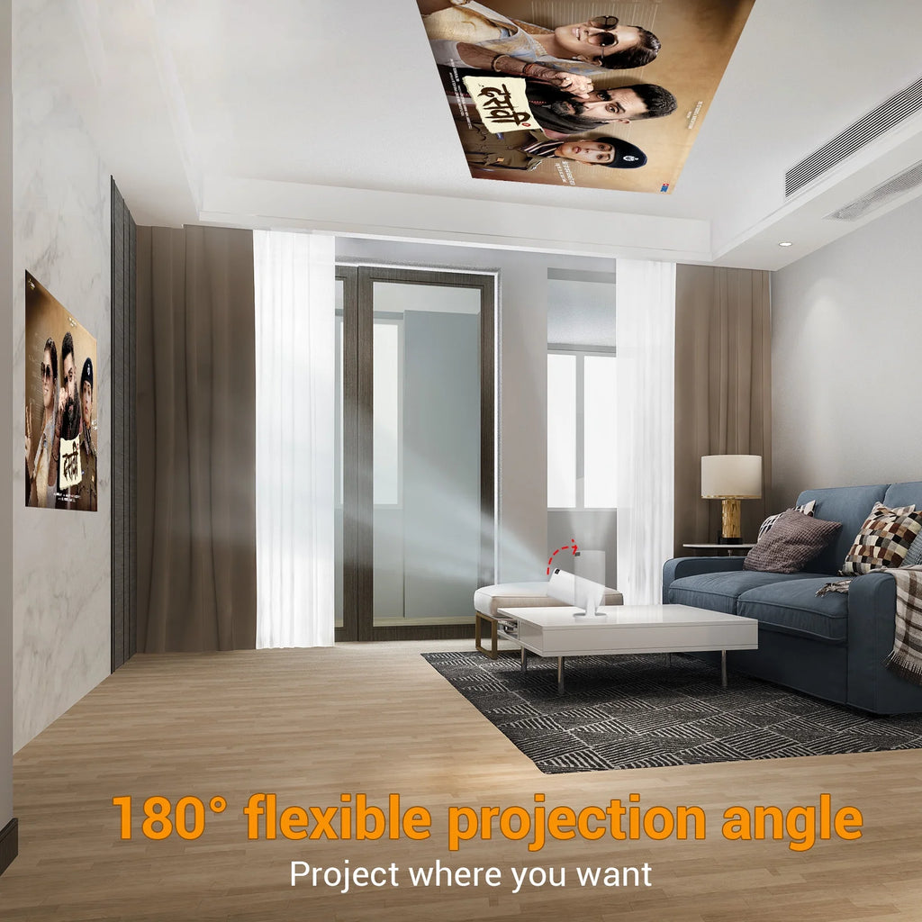 Android 11.0 Mini Portable Projector with WiFi and Bluetooth Z464