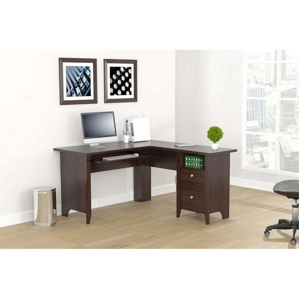 L-Shaped Computer Desk & Corner Bookcase T70933