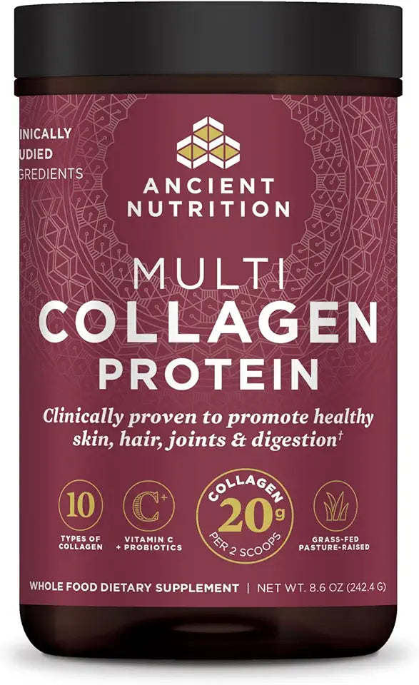 Collagen Peptides Powder, Multi Collagen Protein, Vitamin C, Probiotics, Hydrolyzed Collagen, Unflavored, 24 Servings P103292