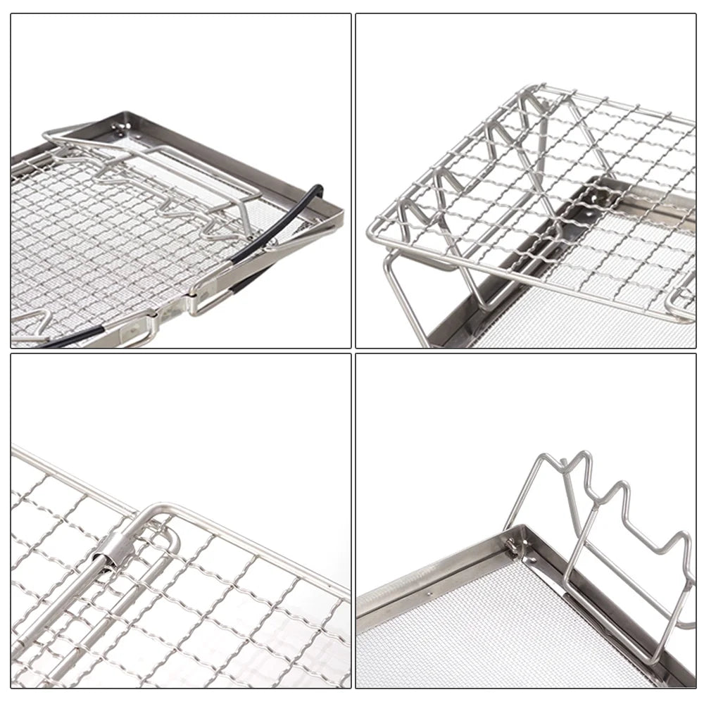 Stainless Steel Folding Camp Stove Toaster Rack S6643