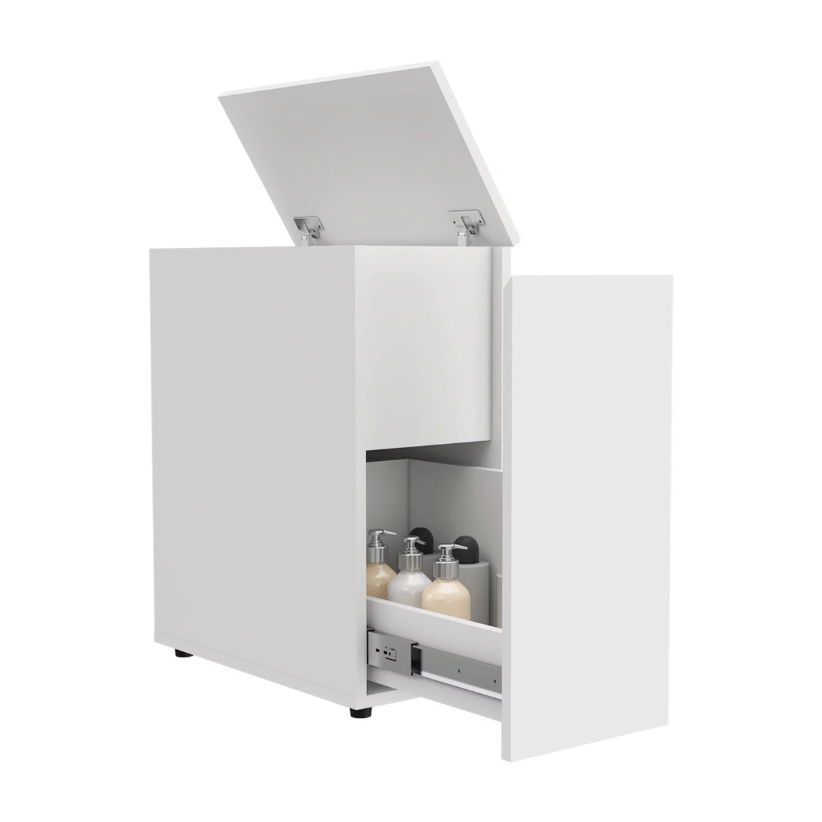 White Bathroom Storage Cabinet H80997