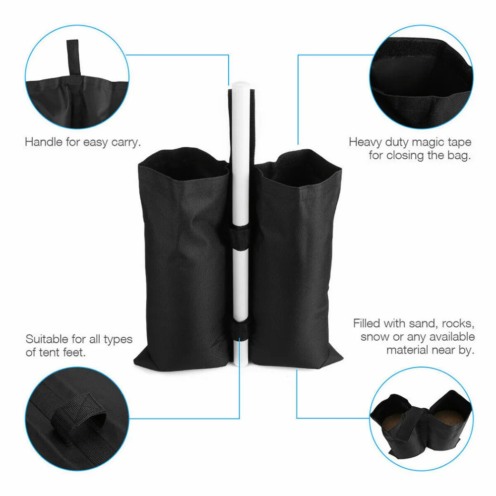 4pcs Waterproof Sand Bag Leg Weights for Canopy Tent E644324