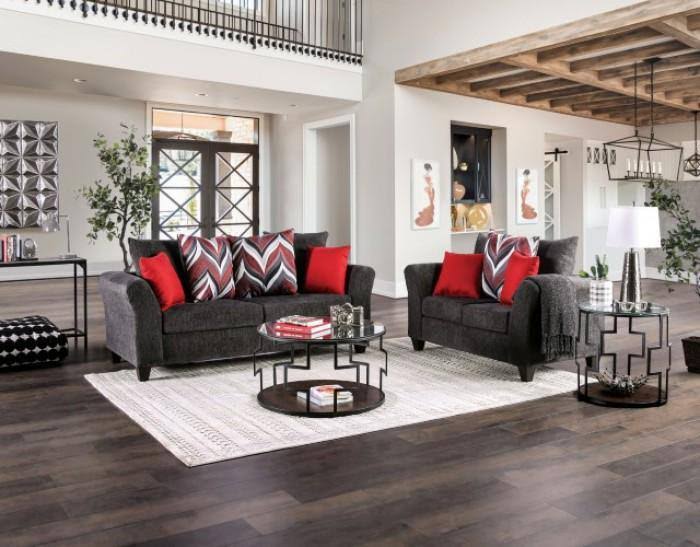 Gray Loveseat S11190