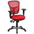 Red Mesh Mid Back Swivel Task Chair U168842