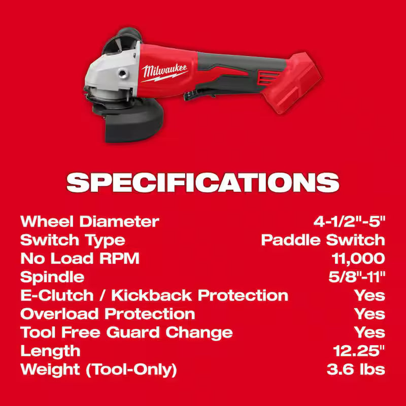 18-Volt Lithium-Ion Brushless Cordless 4-1/2 in./5 in. Grinder with 5.0Ah Starter Kit X69533