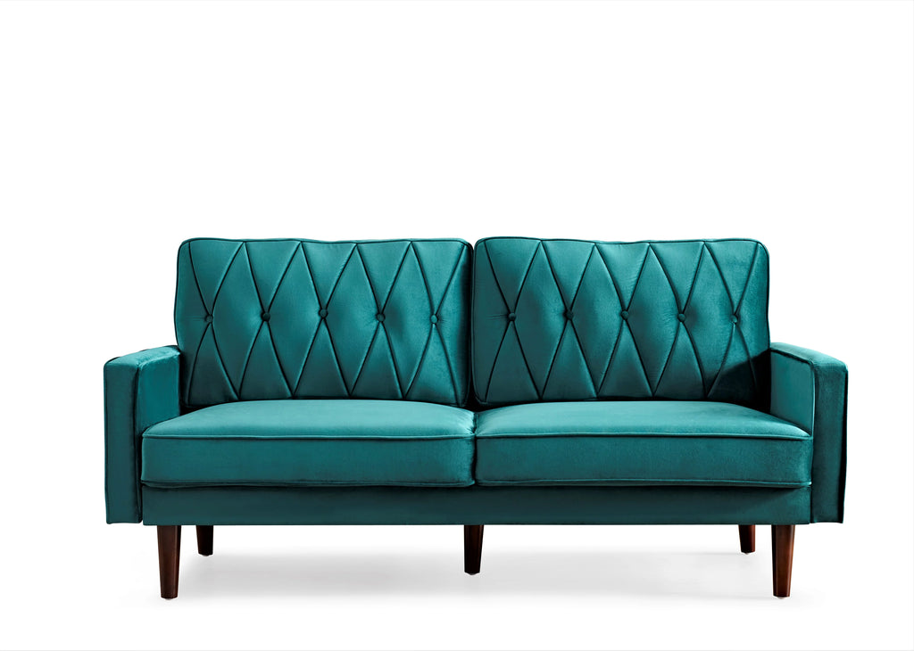 Green Tufted Cushion Back Sofa Z394869