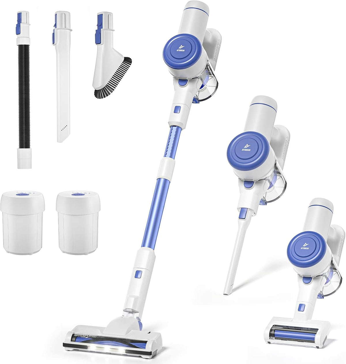 Cordless Stick Vacuum Cleaner with 25Kpa Suction, 2 Batteries, 70 Mins Runtime, 10 in 1 Lightweight Handheld Vacuum Y43504