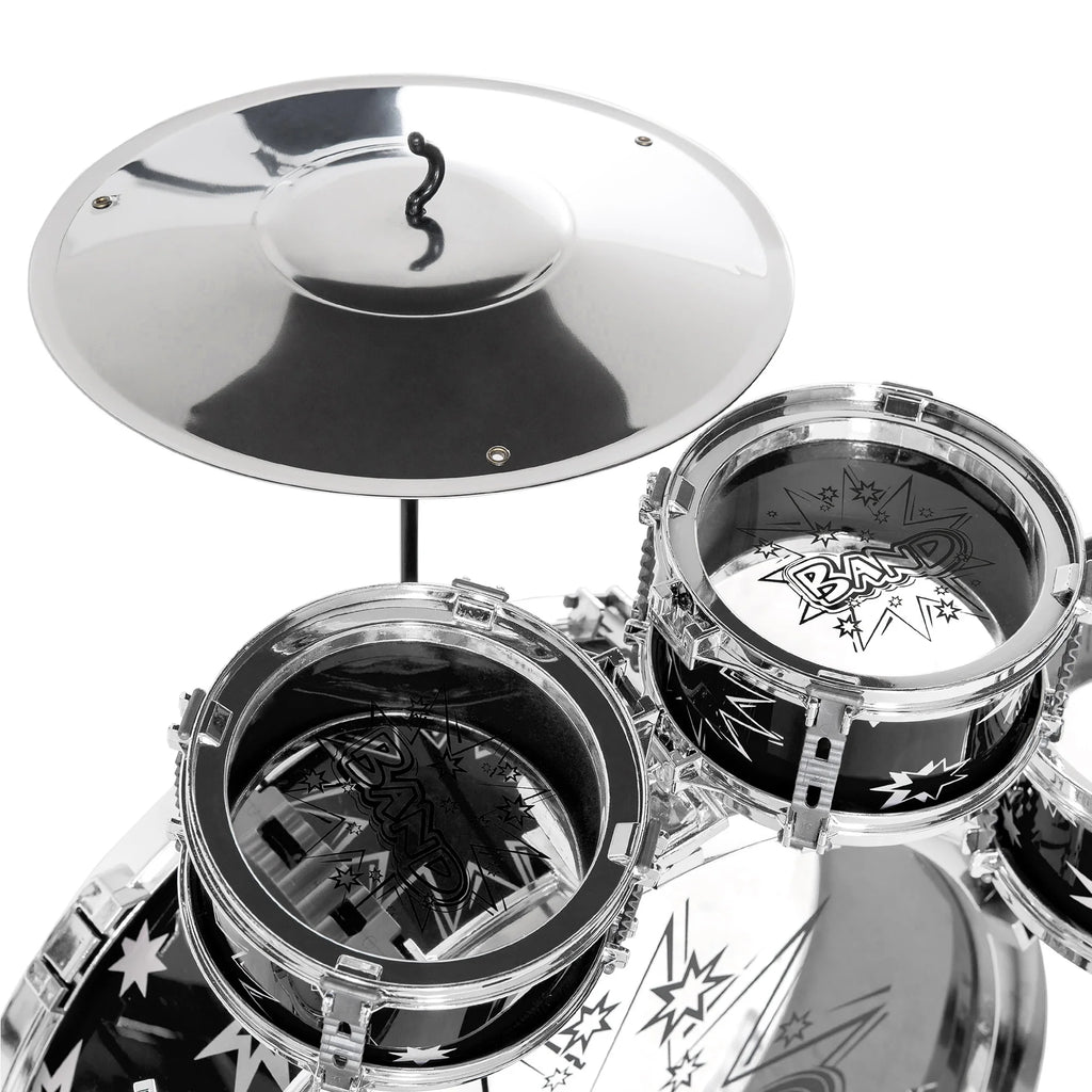11-Piece Kids Drum Set with Stool and Drumsticks Y49298