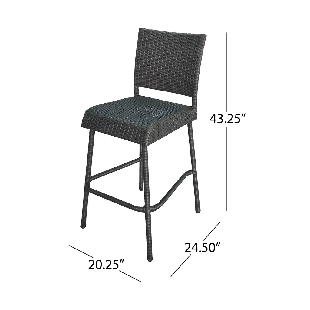 29.5 Inch Wicker Barstools Set of 2 J3081