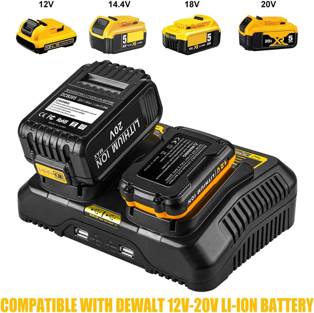 5.0Ah 2Pack Replacement Battery with Charger M259