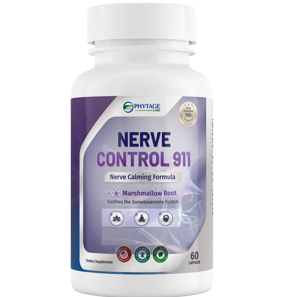 Natural Plant Based Nerve Health Supplement 60 Capsules T435664