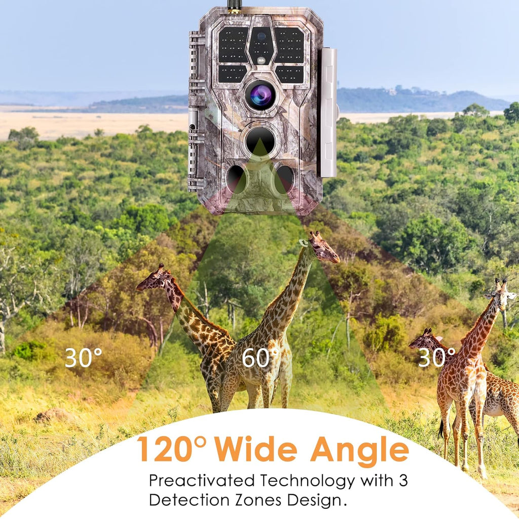Deer & Trail Game Camera 32MP 1296P No Glow Night Vision Waterproof Motion Activated I261683