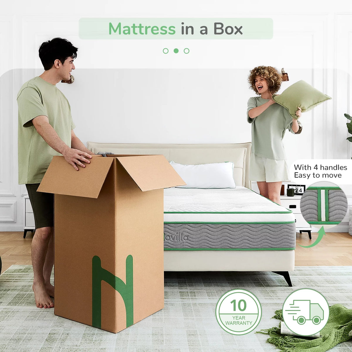 Queen Size Memory Foam Hybrid Mattress A21215