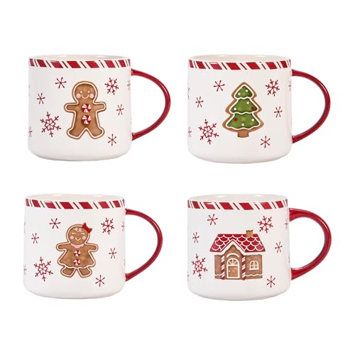 Ceramic Mug Set of 4, 16oz H605