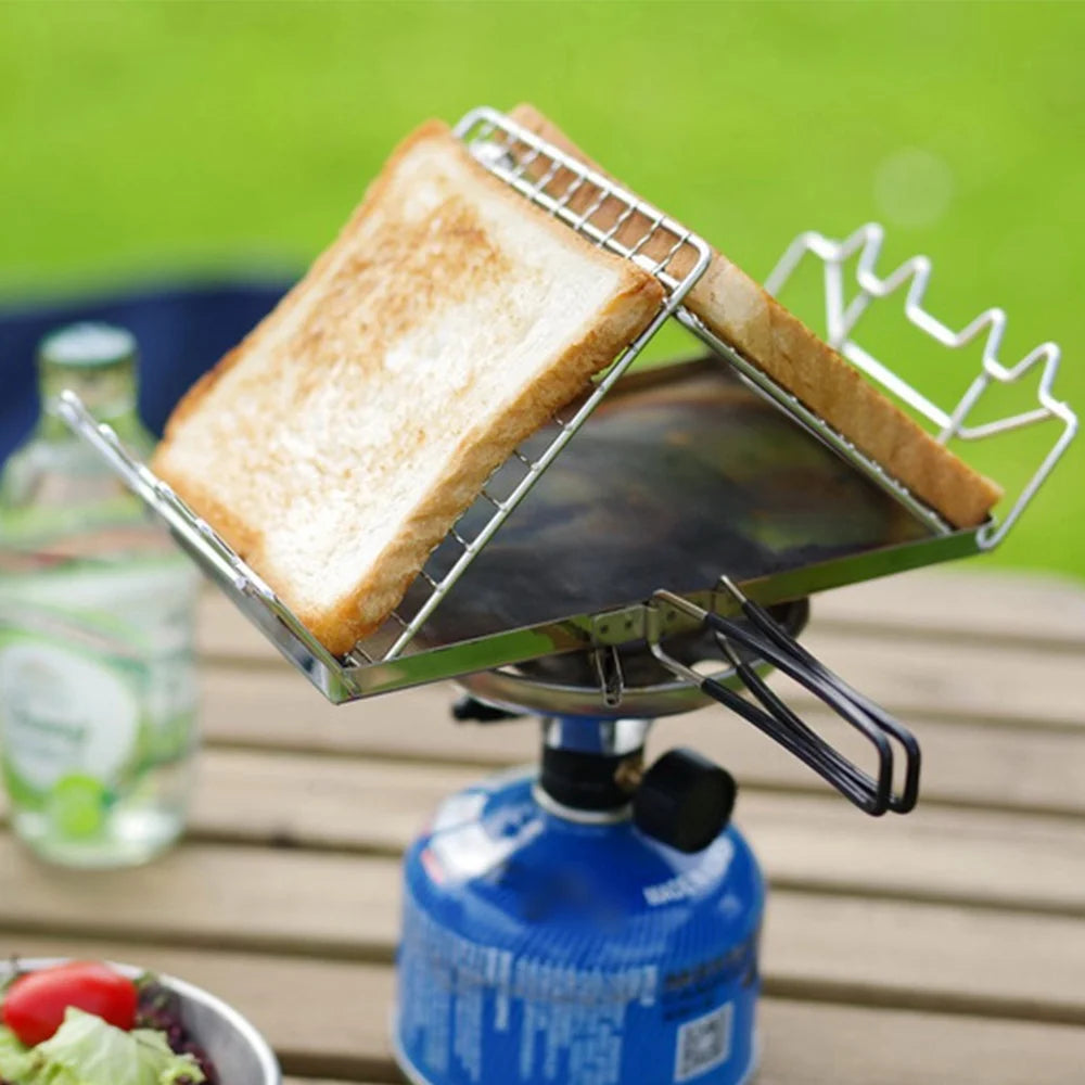 Stainless Steel Folding Camp Stove Toaster Rack S6643