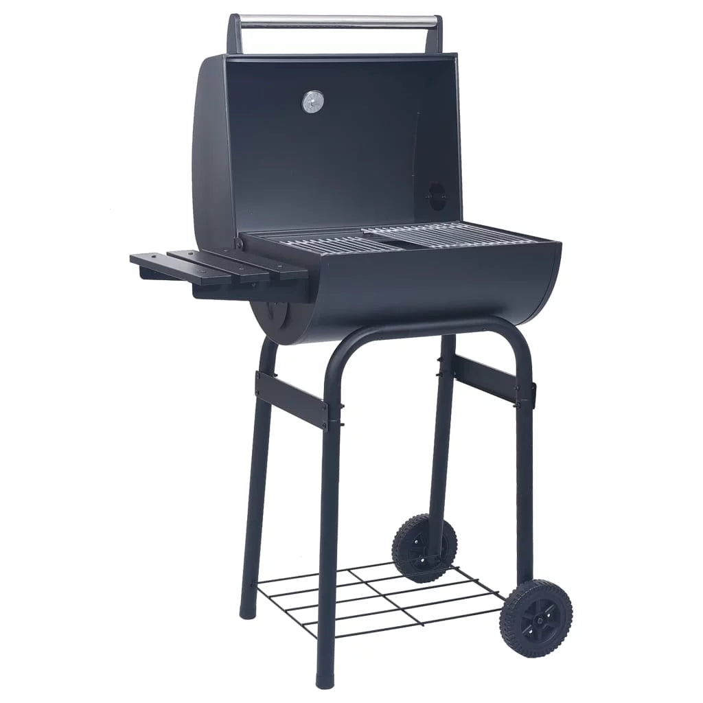 Charcoal BBQ Grill Smoker with Bottom Shelf Black G82038