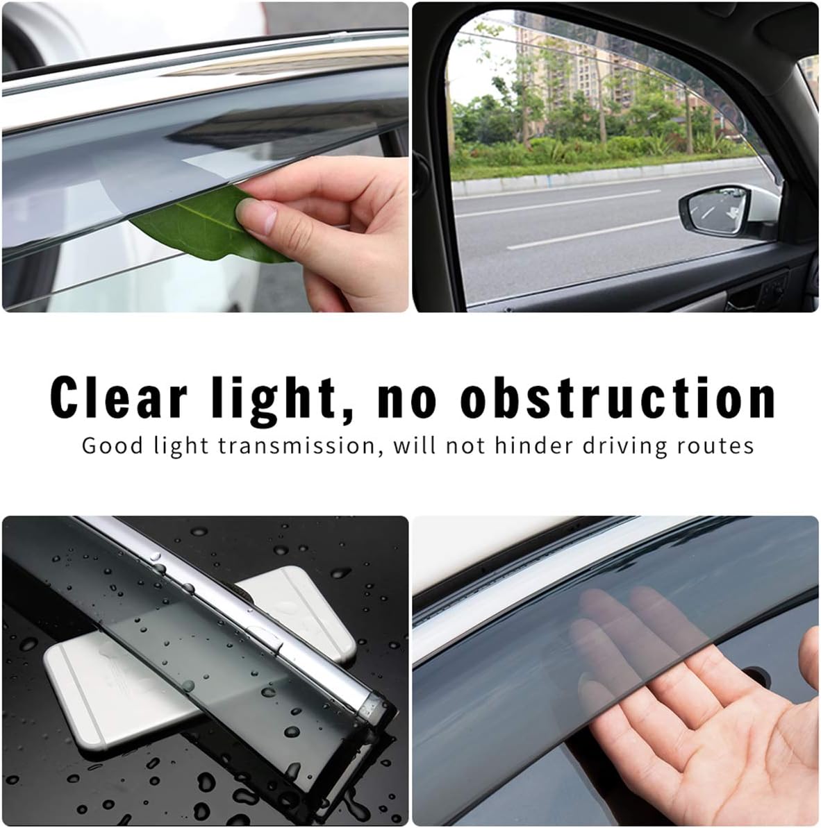 Smoke Tape-On Side Window Deflectors S532