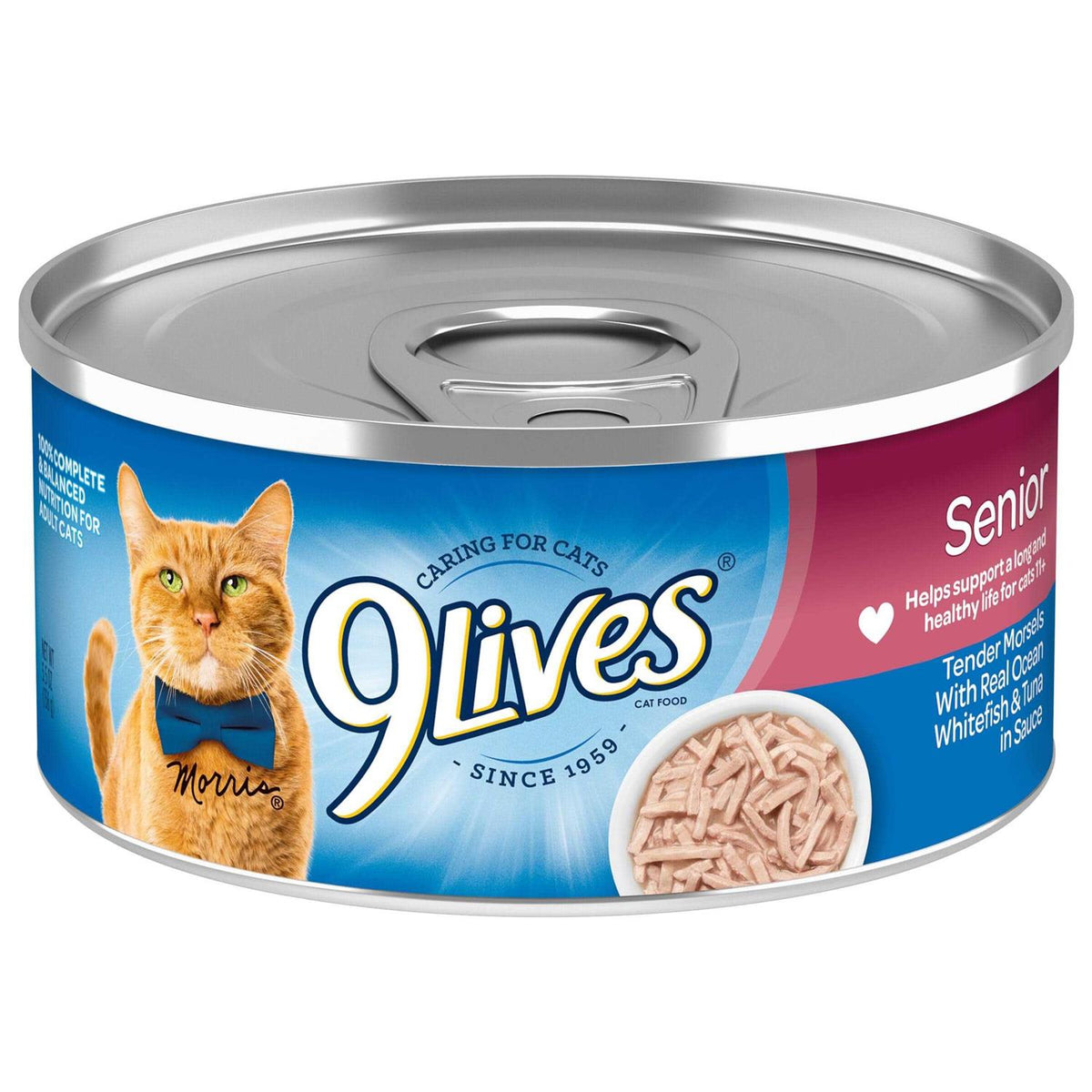 Wet Senior Cat Food Tender Morsels with Whitefish & Tuna in Sauce X9627