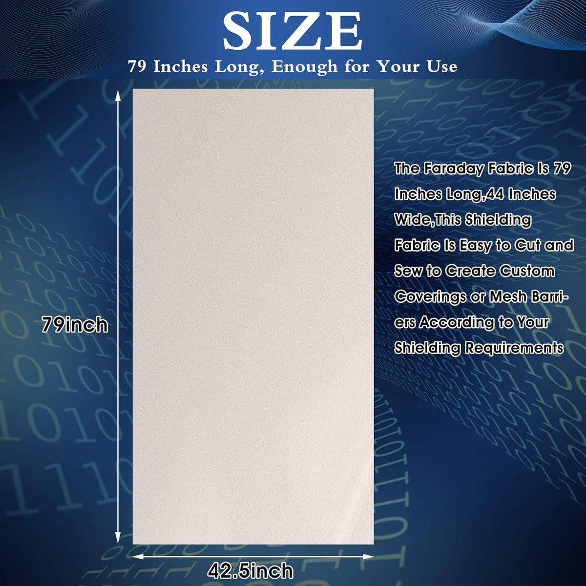 EMF Shielding Copper Fabric, 79 x 42.5 Inch C742