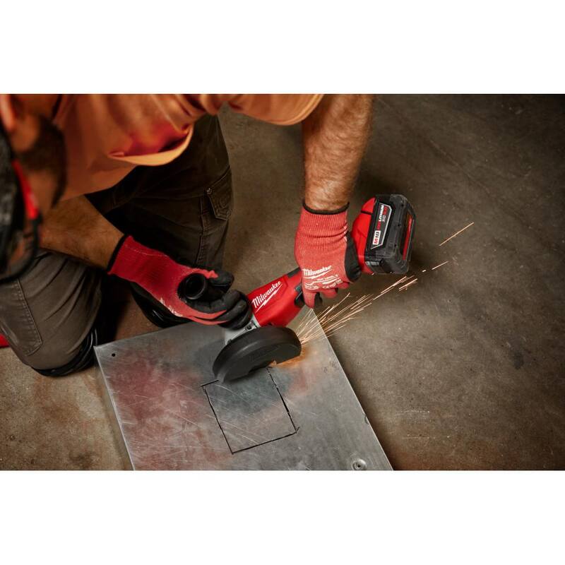 18-Volt Lithium-Ion Brushless Cordless 4-1/2 in./5 in. Grinder with 5.0Ah Starter Kit X69533