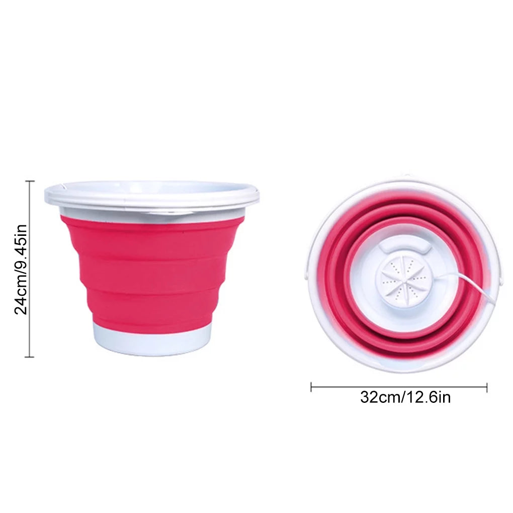 Pink Portable Mini Folding Washing Machine T664