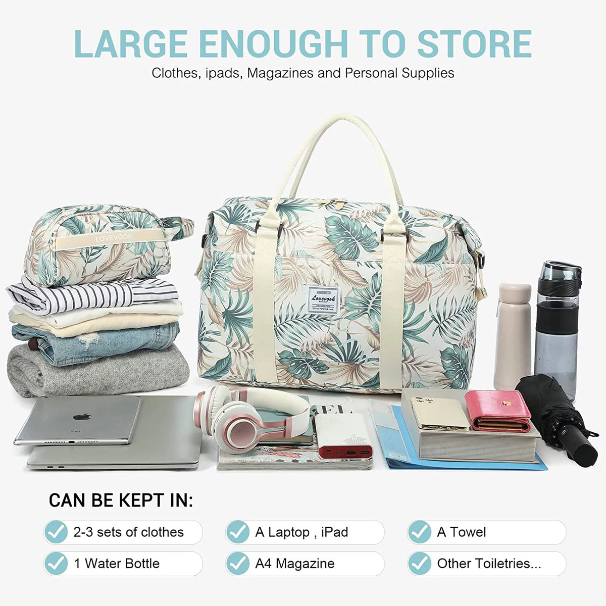Large Travel Duffel Bag with Wet & Dry Separation C617485