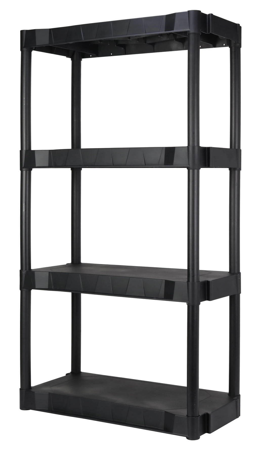 Plastic 4-Tier Storage Shelves Black Z48232