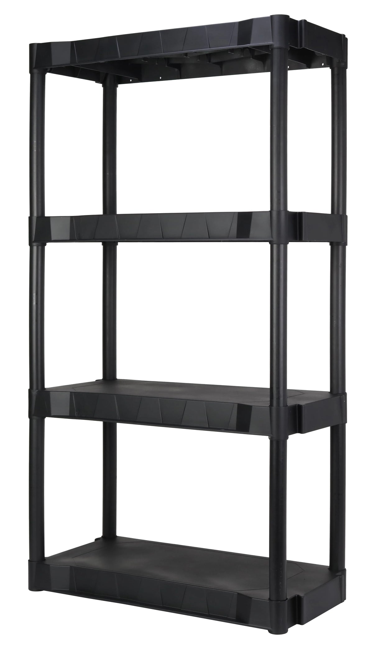 Plastic 4-Tier Storage Shelves Black Z48232