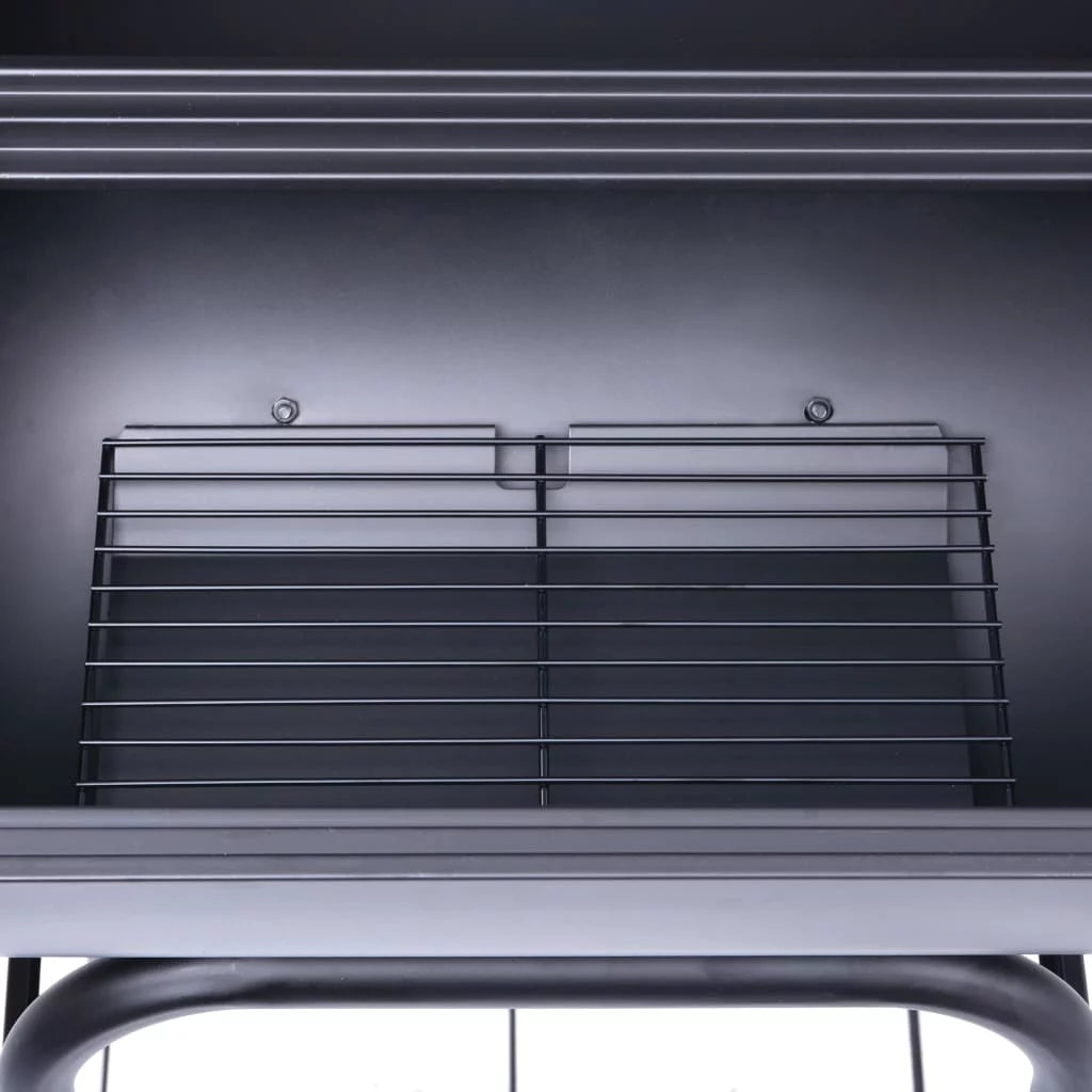 Charcoal BBQ Grill Smoker with Bottom Shelf Black G82038