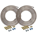 25 ft 1/4 Copper-Nickel Brake Line Tubing Coil and Fitting Kit T4595