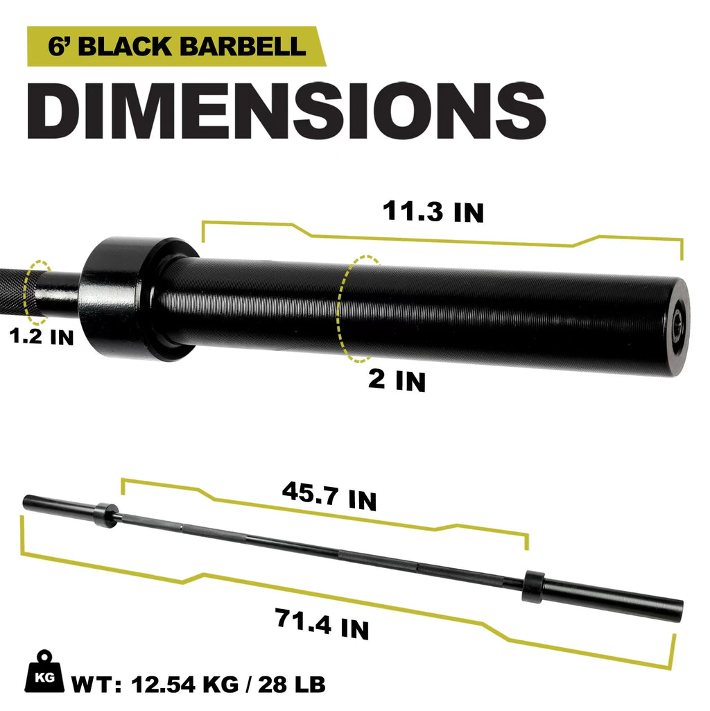 2-Inch Olympic Barbell Weight Bar 7ft 700-Pound Capacity Z6310