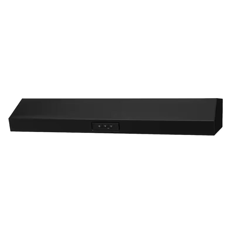 Black Convertible Undercabinet Range Hood with LED Lighting and Charcoal Filter G224