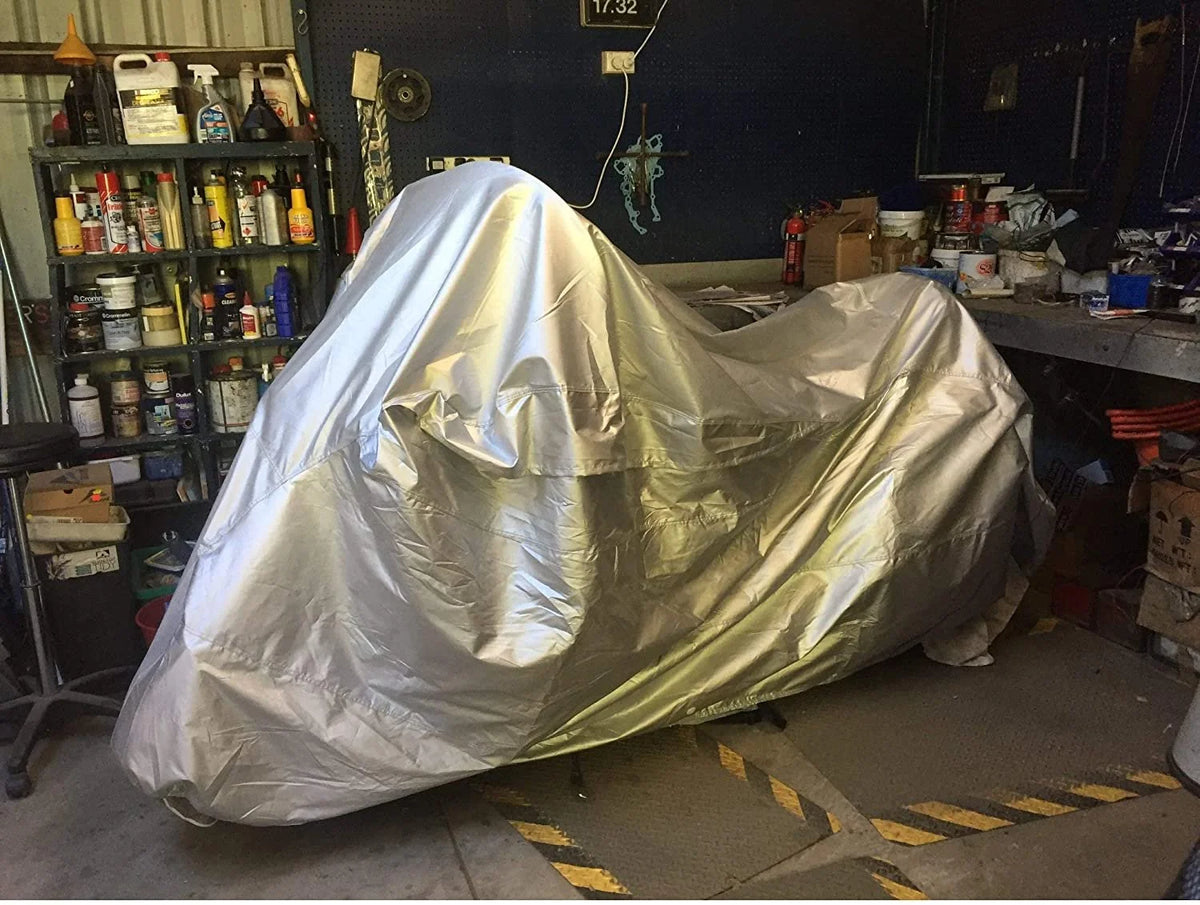 Motorcycle Cover with Securing Straps and Storage Bag O9672