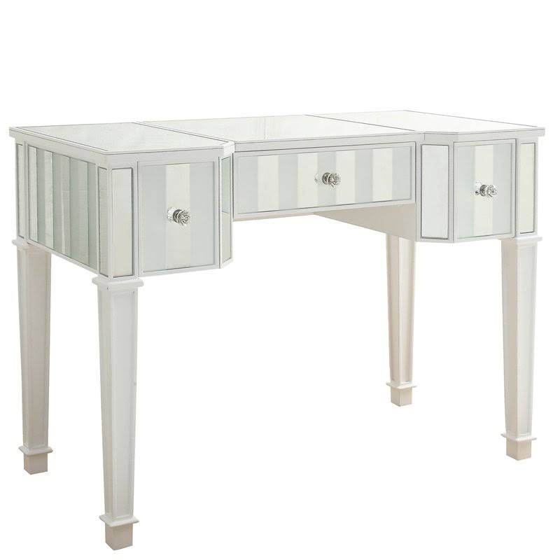 White Contemporary Vanity Set W3151