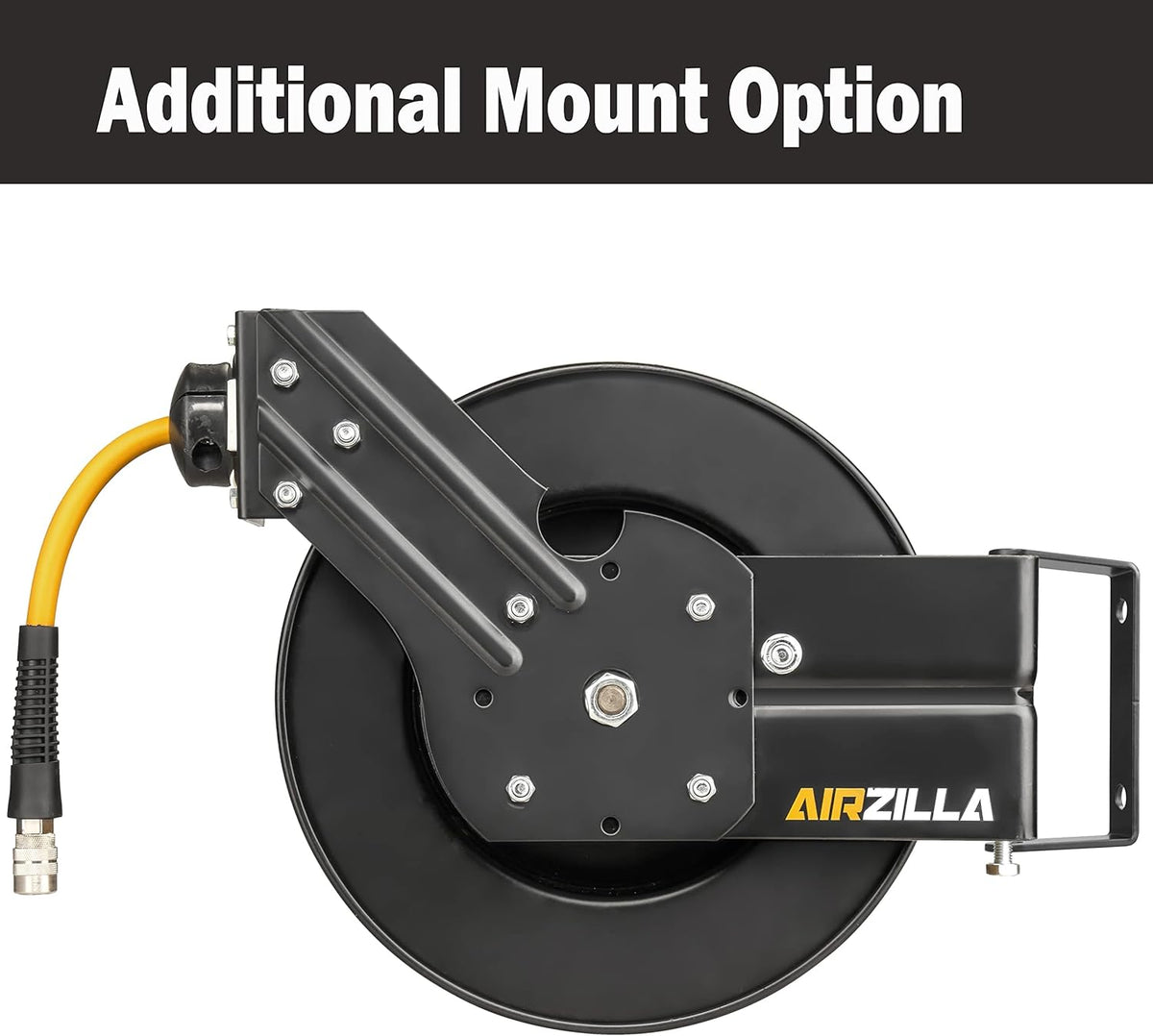 Steel Retractable Air Hose Reel 3/8" Inch x 50' Feet Hybrid Polymer Hose K3474