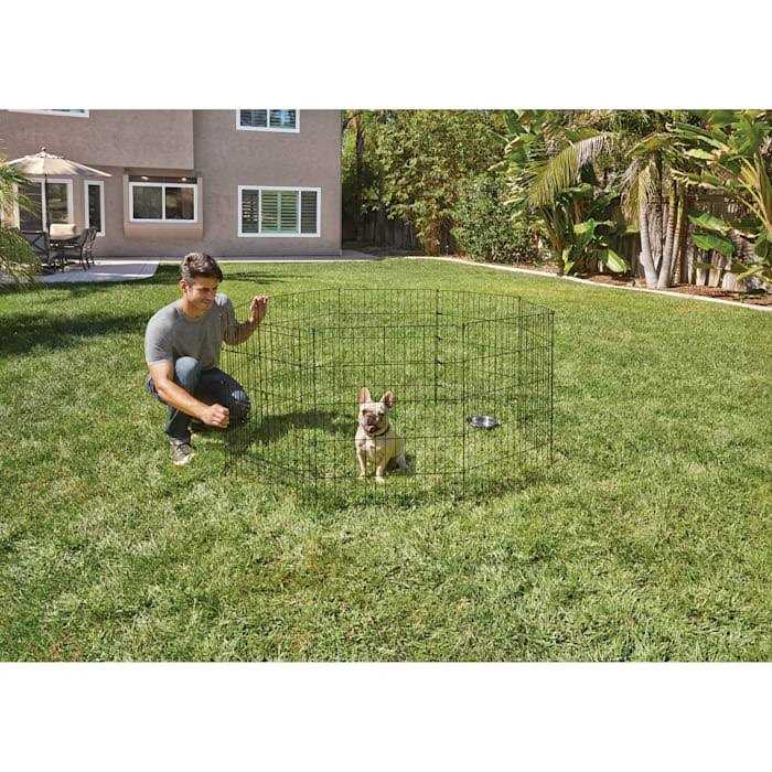 Adjustable Black Exercise Pen for Dogs C546