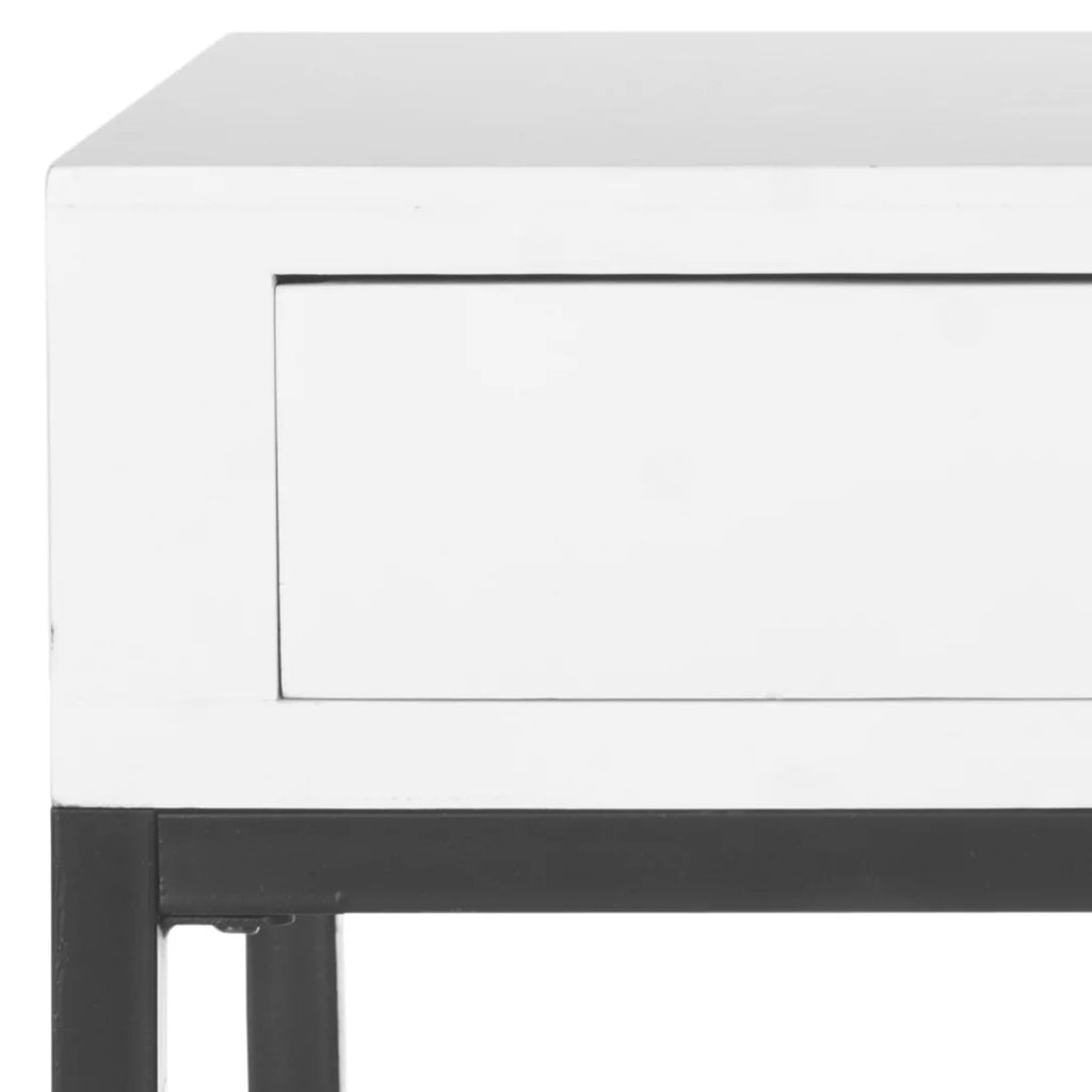 White End Table with Storage Drawer D86115