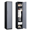 71" Gray Steel Storage Cabinet with Door K992