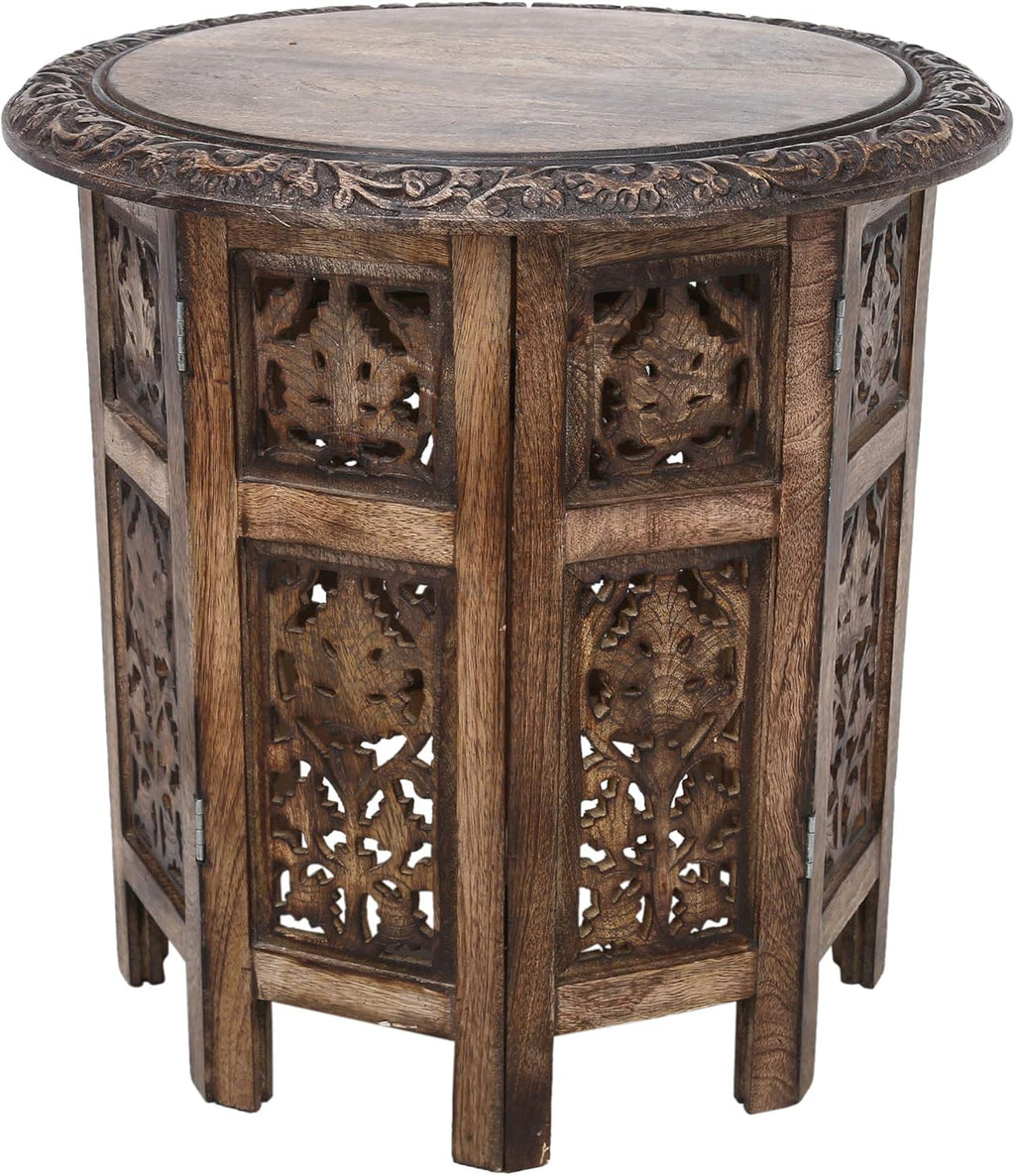 Antique Solid Carved Wood Coffee Table T394