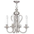Brushed Nickel 4-Light Candle-Style Chandelier P81642