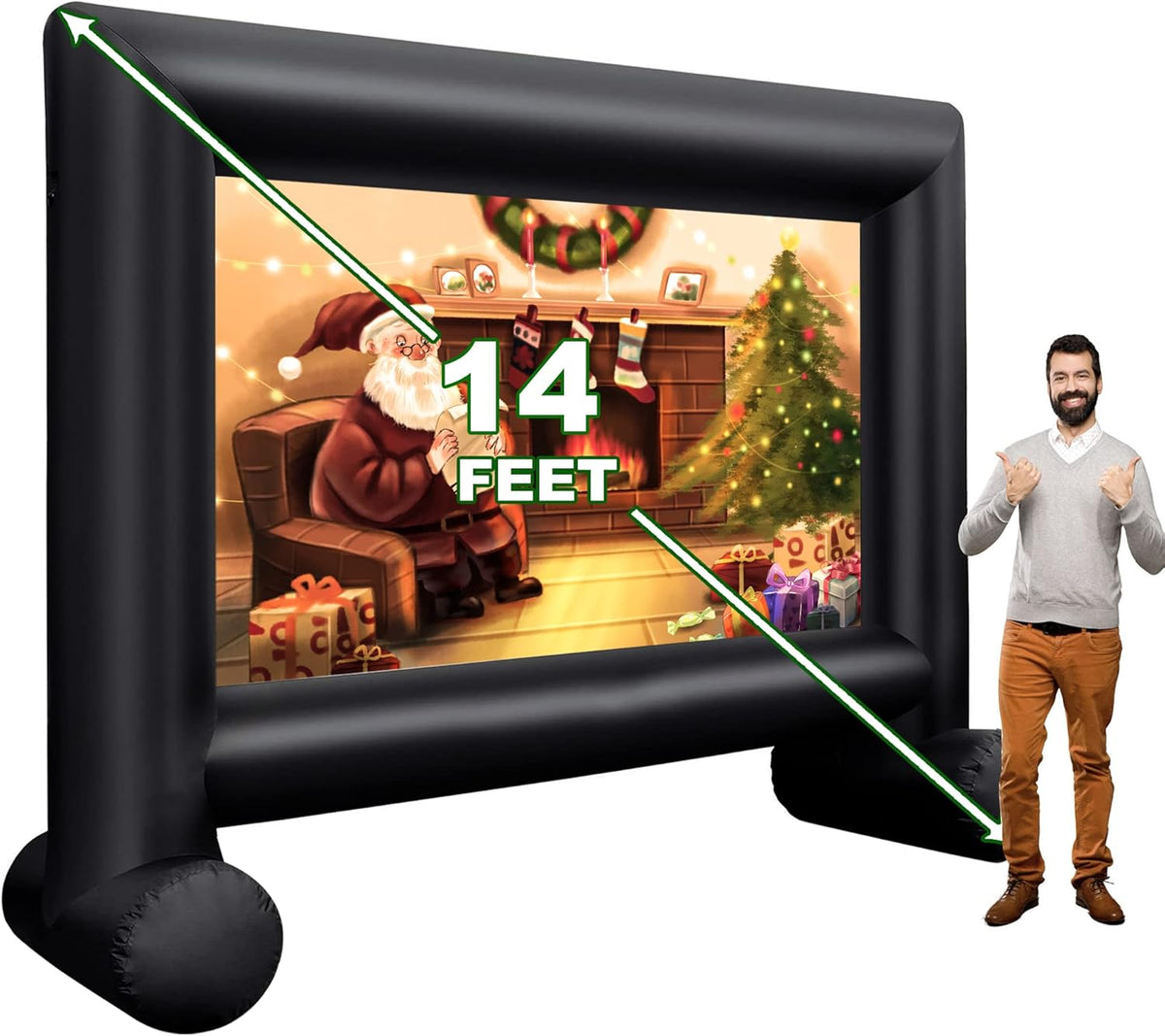 Inflatable Projector Screen with Air Blower and Carry Bag A640