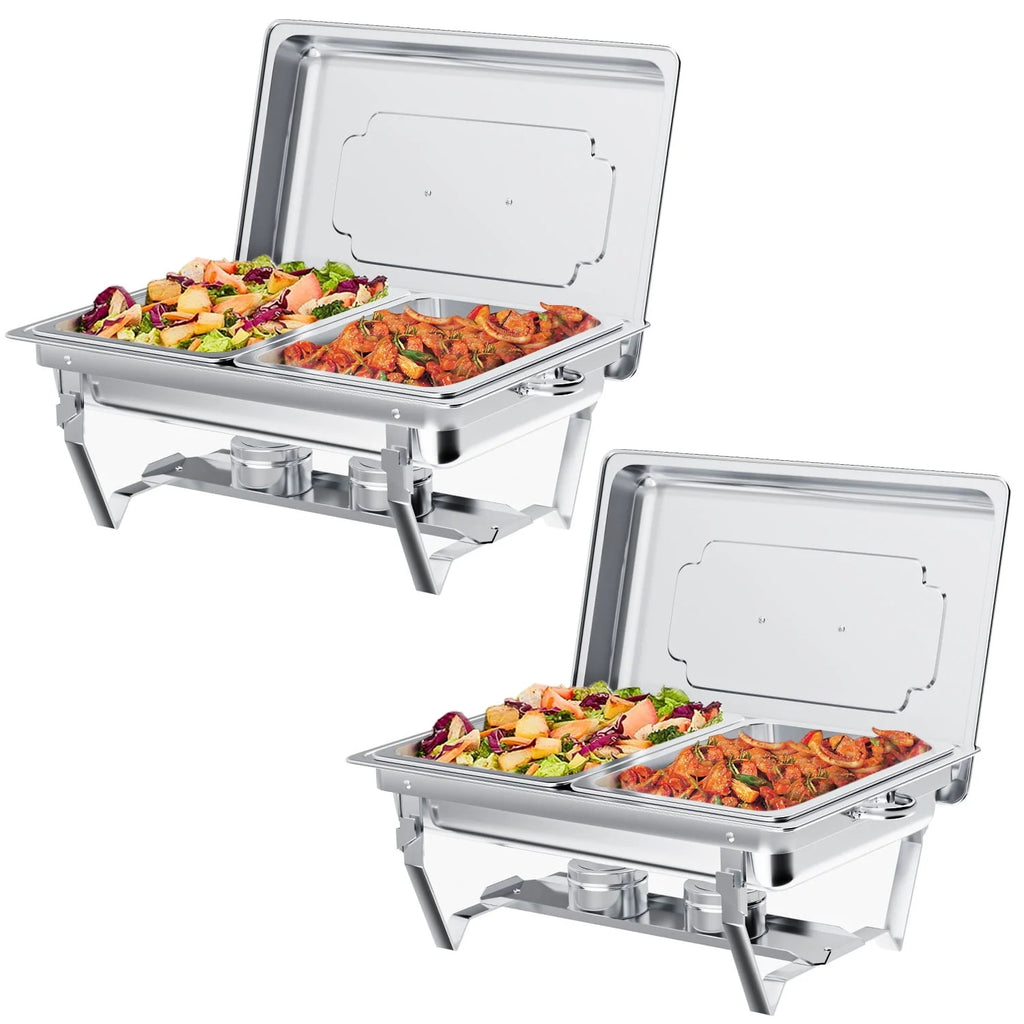 4 Pack 8QT Stainless Steel Chafing Dish Buffet Set Y23949