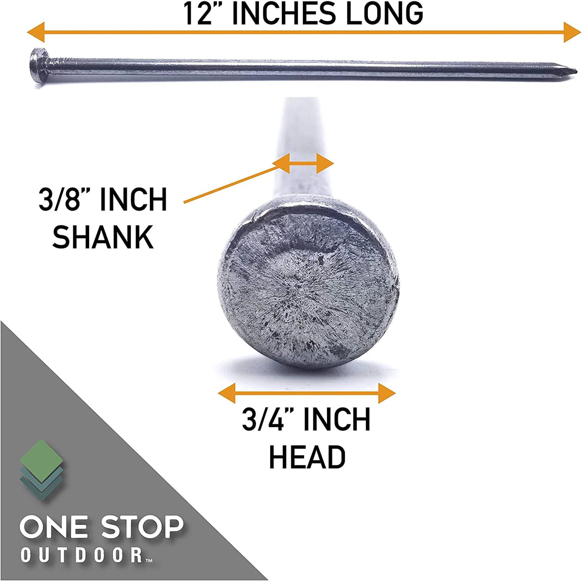 25-Pack Round Metal Landscape Edging Stake, 12-Inch Length L69051