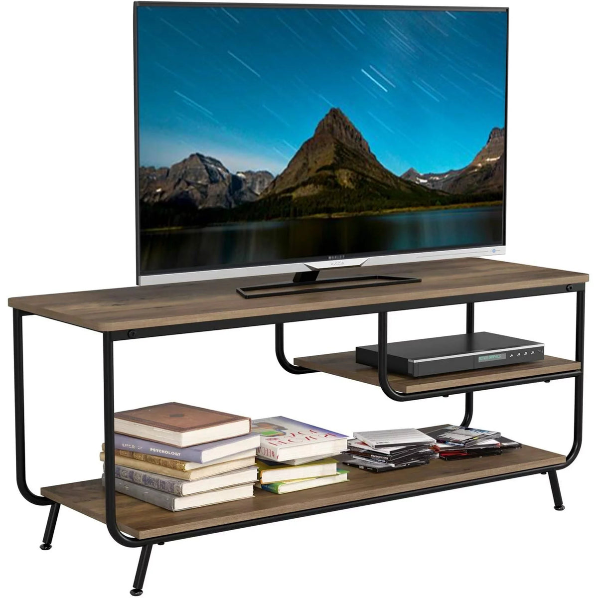 Wood 3 Tier TV Stand with Storage O42536